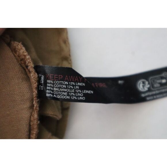 Free People OB1910445 Women's Sz XS Brown Leyla L/S Linen Blend Romper - Picture 6 of 11